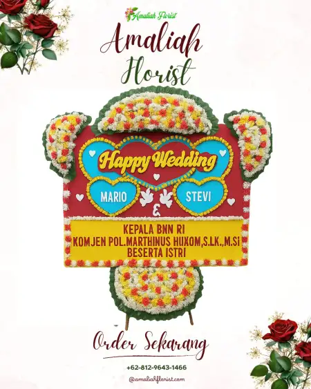 Papan Bunga Pernikahan Ngloro